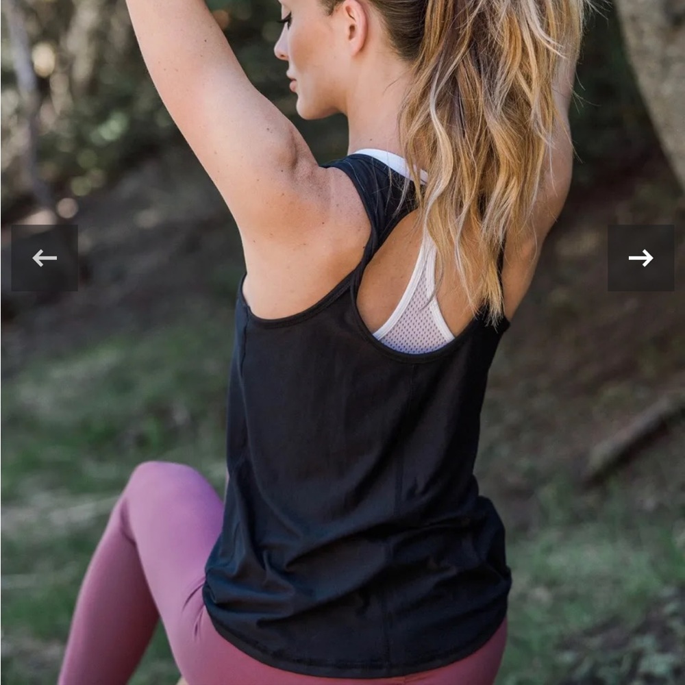 Zyia Black Twist Tank